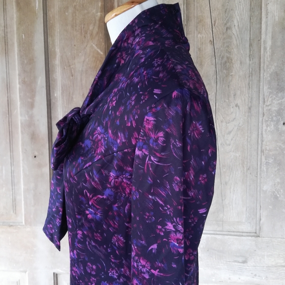 Vintage Purple Bow Tie Dress - Picture 5 of 8